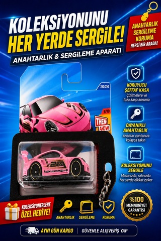 Die-cast Araba Anahtarlık Vitrini 1:64 Model Araba Sergileme Kutusu Slayt Kapaklı Koleksiyon Standı Siyah