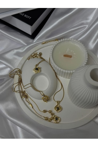 Her Dilde Seni Seviyorum Yazan Çelik Kolye Gold