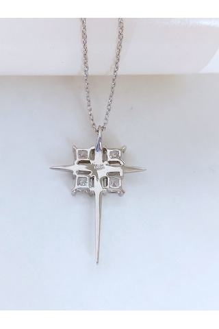 Sırrıus Kutup Yıldızı 18 Ayar Altın Kaplama Gümüş Kadın Kolye