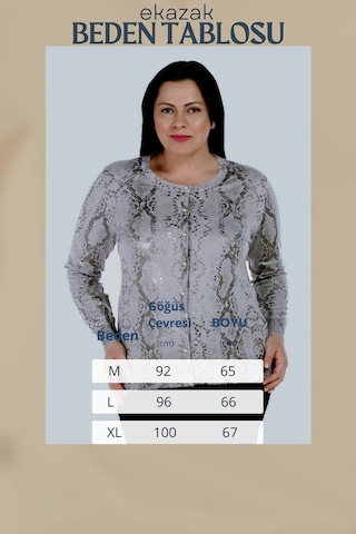 Solo Kaşmir Varak Baskı Triko Hırka 001