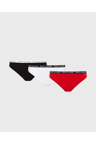 White/Desert Sky/Primary Red Kadın Tommy Hilfiger Thong Print 3’L
