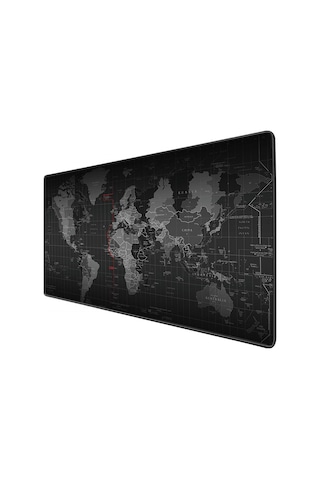 Dünya Haritası İle Büyük Mouse-pad Büyük Boy Genişletilmiş 90 40cm,siyah