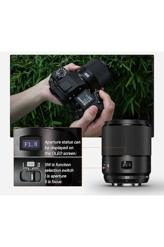 Yongnuo YN50mm F1.8X DA DSM PRO Fujifilm X Mount Uyumlu Otofokus Prime Lens