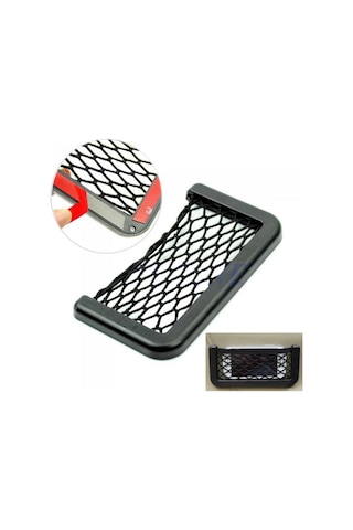 Araç İçi Fileli Pratik Göz Telefon İçin Yapışkanlı Fileli Ceplik Bx40
