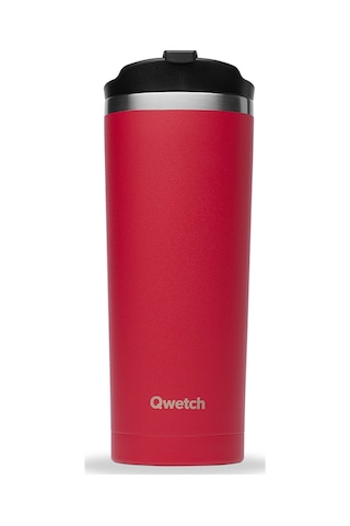 Qwetch QM6097 Isı Yalıtımlı 470 ML Termos Mug – Kırmızı