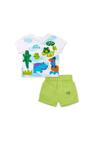 Tuctuc Erkek Bebek Bermuda Şort Takımı Tuc Tuc 11368643 Beyaz