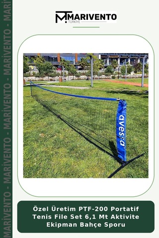 Özel Üretim Ptf-200 Portatif Tenis File Set 6,1 Mt Aktivite Ekipman Bahçe Sporu