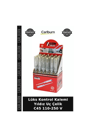 Özel Üretim Elektrik Test Voltaj Ölçer Lüks Kontrol Kalemi - Yıldız Uç - Çelik C45 - 110-250 V