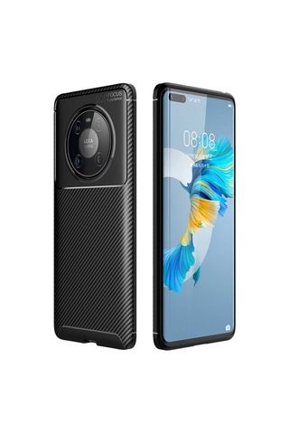 Huawei Mate 40 Pro Kılıf Zore Negro Karbon Tasarım Silikon Kılıf