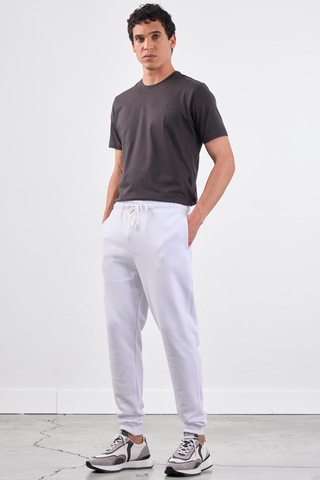 Dufy Beyaz Erkek Eşofman Altı - Regular Fit Beyaz