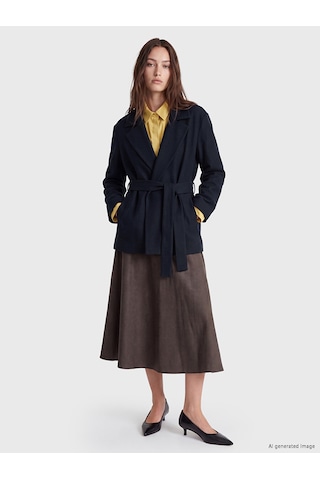 Lcw Modest Lacivert Kuşaklı Kadın Blazer Ceket