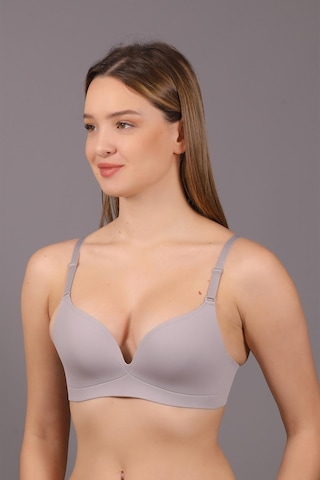 Cotonhause Kadın Lazer Kesim İnce Süngerli Açık Gri Hayalet Sütyen C5t4n1o633 001