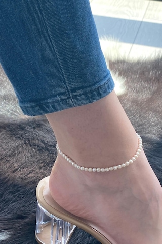 Doğal İnci Kadın Halhal Gümüş