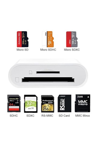 Type C Lightning Kart Okuyucu Micro Sd Tf Hafıza Kart Adaptörü Çevirici Çoklayıcı Sdhc