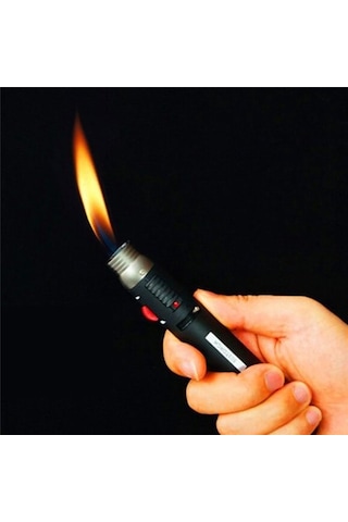 Ximistore9 Dış Mekan İçin Taşınabilir Çakmak, 1300 C Ateş Regülasyonu, Elle Serbest Tutma Özelliği, Benzin Olmadan Teslimat Siyah