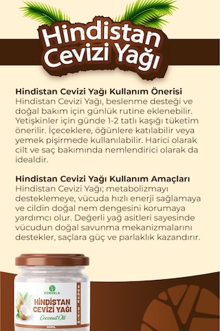 Saf Hindistan Cevizi Yağı Soğuk Sıkım 200ml Diğer
