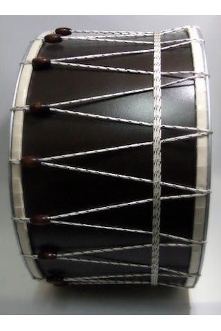 Boncuk Akortlu 45 Cm Cam Derili Folklör ve Düğün Davulu-tokmaklı