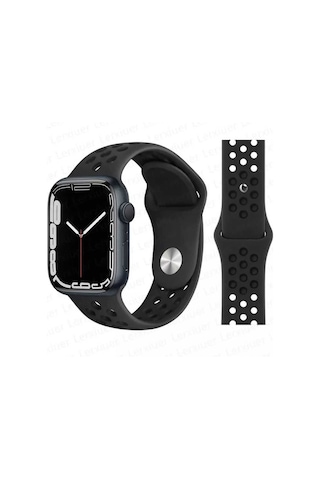 Watch 9-8-7-6-5-4-3-se-ultra-ultra 2 / 42-44-45-49 Mm Uyumlu Delikli Nike Silikon Spor Kordon