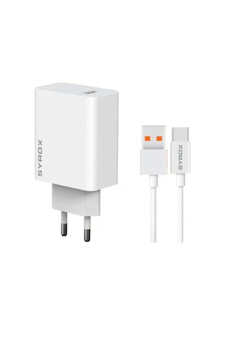 M67t 3.0a 67w Turbo 1mt Usb-a - Type-c Kablolu 1xusb-a Çıkışlı Şarj Cihazı - Beyaz