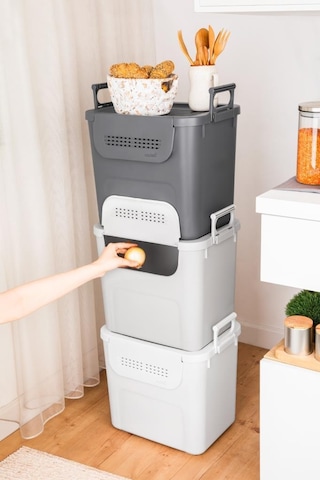 Geseus Motek Mybox 1x30 Litre Kulplu Çok Amaçlı Organizer Saklama Kutusu-mt-35 001