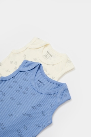 Organik Modal Fil Baskılı 2 Li Askılı Unisex Bebek Badi 001