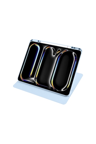 Apple Uyumlu iPad Pro 12.9 3./4./5./6. Nesil Kılıf Termik Kalem Bölmeli Dönebilen Standlı Kılıf 2018-2022