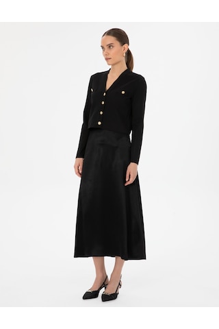 Pierre Cardin Kadın Siyah Etek Dokuma 50318241-vr046 Siyah