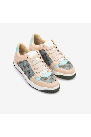 Rouge Hakiki Deri Kadın Spor & Sneaker Ayakkabı 7180-18 Mavi