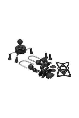 Lemestar Evrensel X-şekilli Lastik Uçlu Araba Direksiyon Tutucu - Sonsuz Ayar Özelliği, Dayanıklı Plastik Ve Metal, Ios/android Uyumlu Siyah