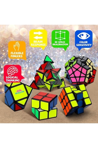Zeka Küpü Seti 2x2,3x3,pyramid,skewb,megaminx Speed Cube Set 5 Parça