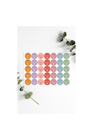 Bu Paket Sizin İçin Özenle Hazırlandı Thank You Teşekkür Stickers