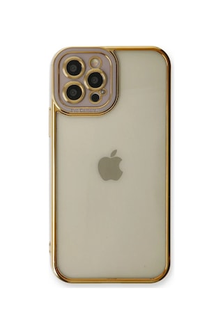 Apple iPhone Uyumlu Uyumlu 12 Pro Max Kılıf Liva Lens Silikon - Lila Renkli