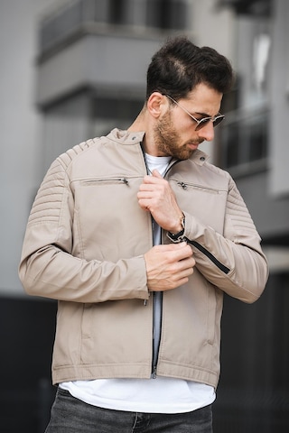 Oksit Abuja Slim Fit Fermuar Detaylı Dik Yaka Su İtici Erkek Mevsimlik Mont 001