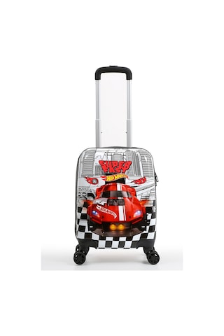 Gedox Kids Hot Wheels Lisanslı Kırmızı Erkek Çocuk Valizi Süper Hızlı Tasarım Dayanıklı Ve Hafif Kırmızı