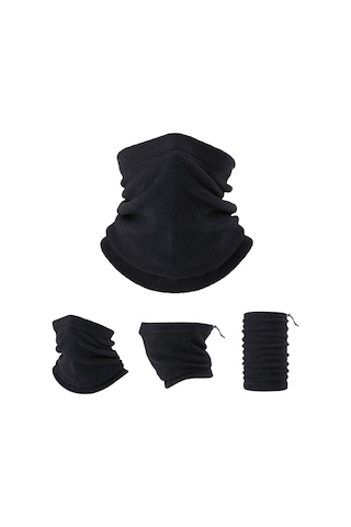 E-Taktik Extreme Fonksiyonel İpli Polar Boyunluk Bere - Siyah