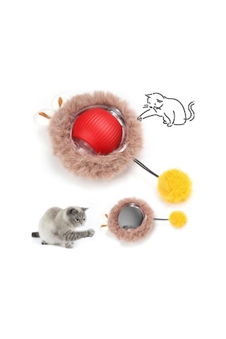 Tüylü Şarjlı Kedi Oyuncağı Çok renkli