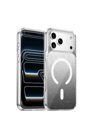 Onegif - 140 - Apple Apple iPhone Uyumlu 17 Pro Sora Simli Magsafe Kapak - Glblseme - - Siyah Sıyah