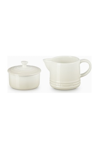 Le Creuset Seramik Sütlük Ve Şekerlik Seti Cezveler Krem 2