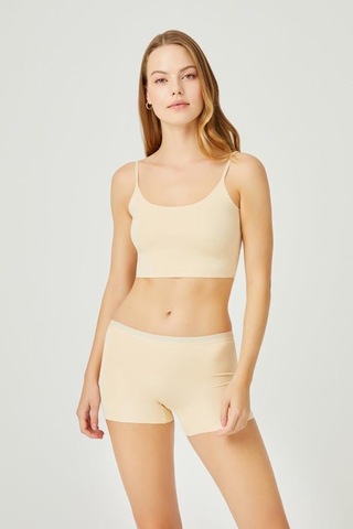 Cottonhill Basic Lazer Kesim Dikişsiz Kadın Boxer Külot 6'lı Paket-2 Renkli-5 Çok Renkli