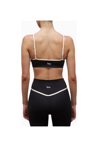 Because Of Alice Base Contrast Trim Cami Bra Tamamlayıcı Spor Sütyeni Siyah