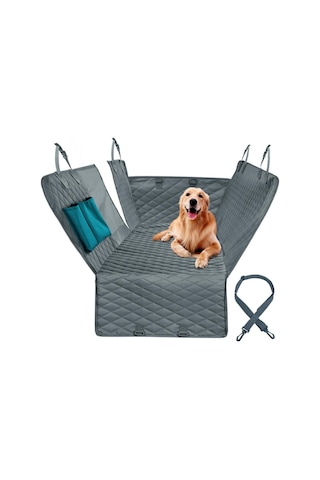 CWD007 Köpek Araba Koltuğu Çizilmez Koruma Örtüsü Gri 143 x 152 CM