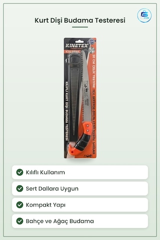 Kılıflı Kurt Dişi Budama Testeresi Bahçe Ağaç Dalı Kesme Sert Dal