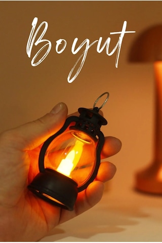 Led Mum Mini Kamp Tipi 3 Adet Pil Dahil Dumansız Alev Ledli Dekor Işığı Siyah Pt430 Siyah