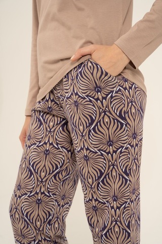 Arnetta Kadın Everyday Is A Fresh Start Kahverengi Uzun Kol Pijama Takım Ar3769-s-v2 Ar3769-s-v2