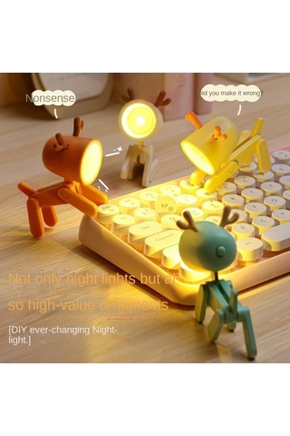 Soulader Katlanabilir Masaüstü Led Lamba Işık Ayarı Çalışma Odası Aydınlatma Yeşil