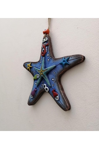 Özel Tasarım Deniz Yıldızı Seramik Duvar Süsü Ev Bahçe Duvar Dekorasyon