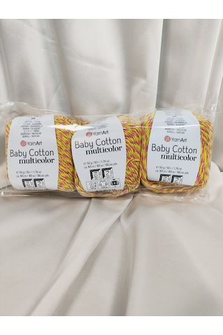 Baby Cotton Multicolor El Örgü İpi 3 Adet - 5215