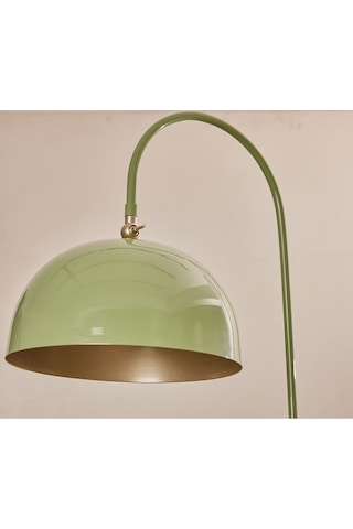 Luzarana Sonart Lambader Su Yeşili Metal Tasarım Lüx Yerden Aydınlatma Sarı