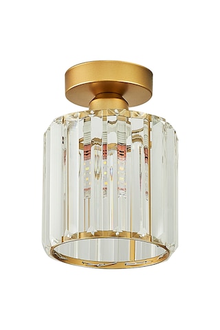 Yaozixa Kristal Avize - Yatak Odası, Koridor Ve Banyo İçin Şık Tavan Aydınlatması, E27 Duy Ampul Hariç Altın