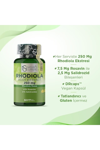 Natures Supreme Rhodiola Root Extract 60 Kapsül
